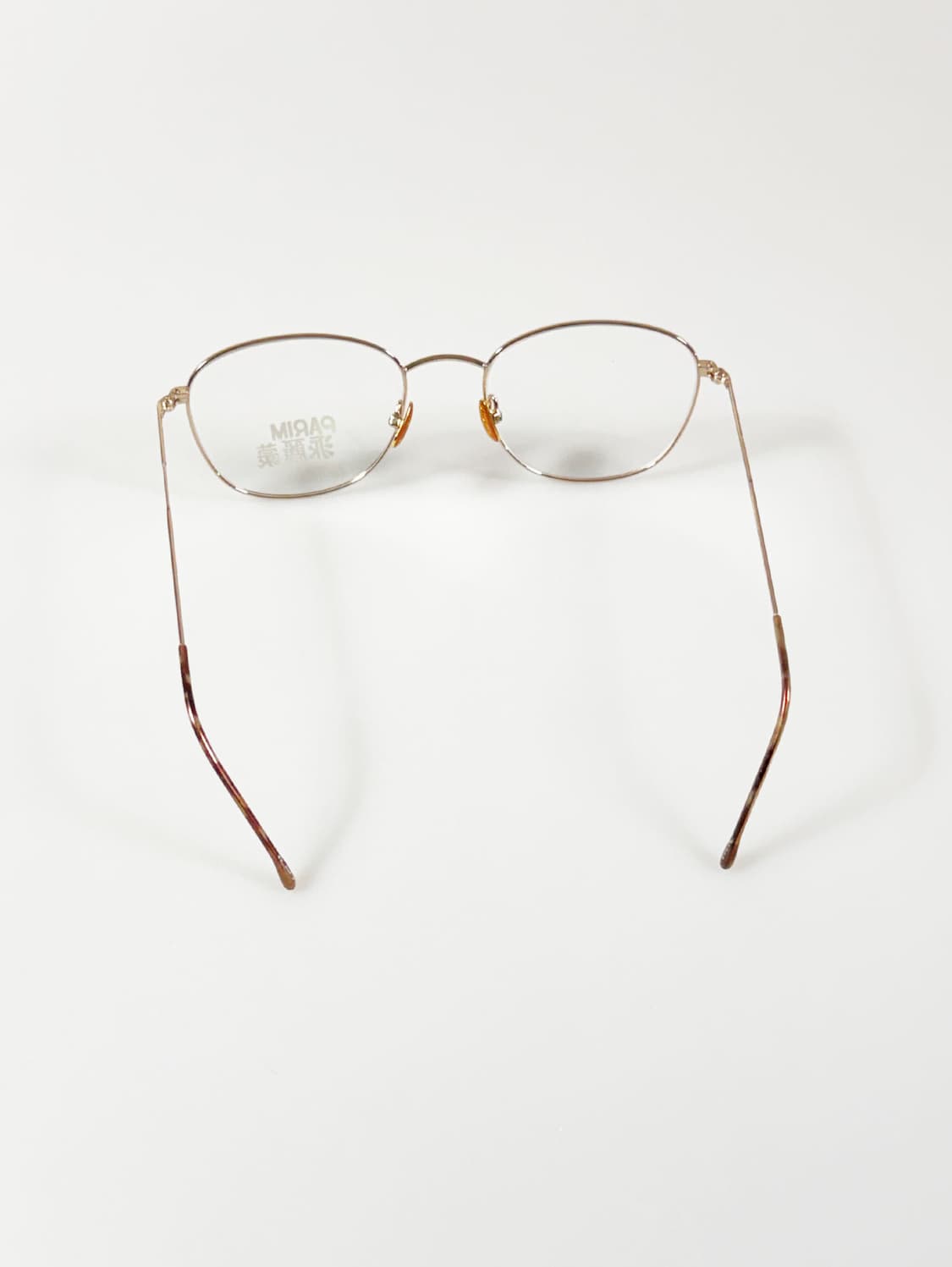 90s PARIM 골드 슬림 오벌 메탈 프레임 빈티지 안경 상품이미지5