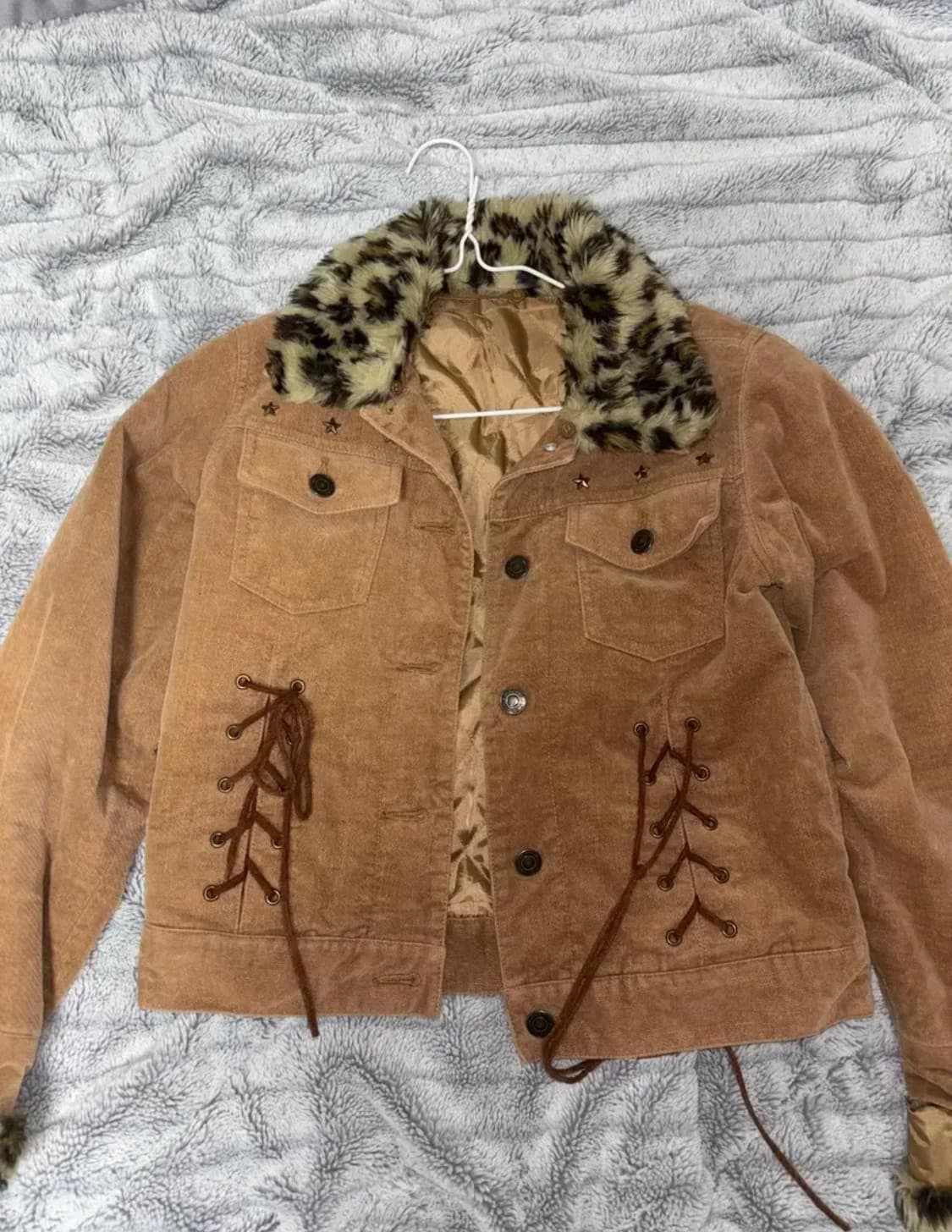 호피 퍼 자켓 상품이미지1