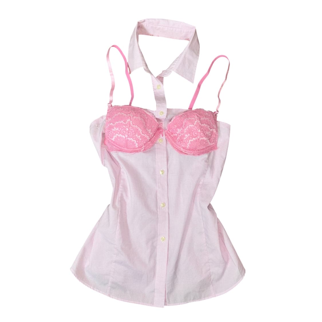 pink bunny girl bra halter shirt 상품이미지1
