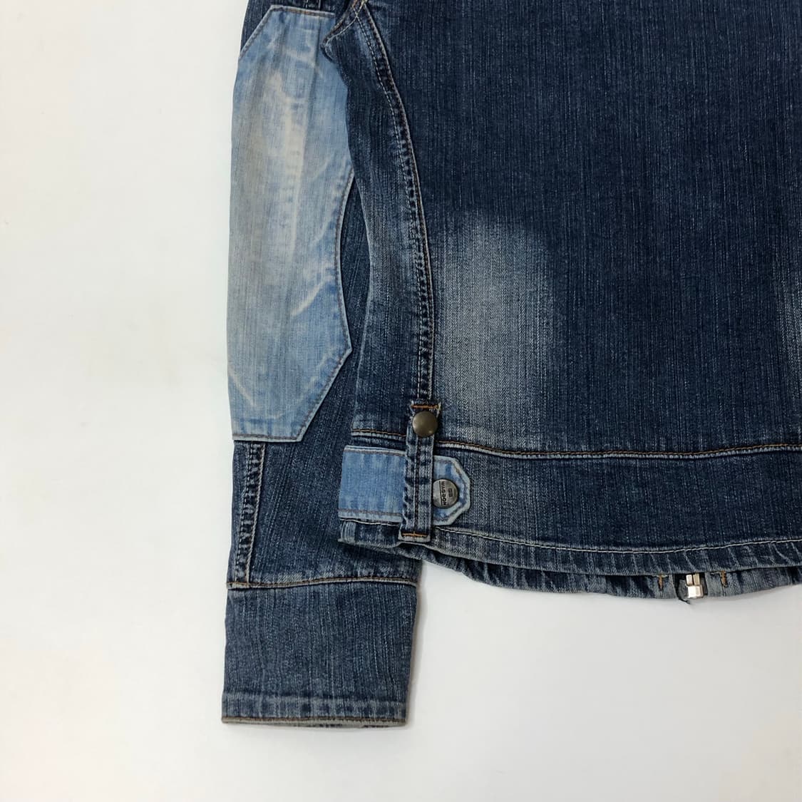 Wagoon 멀티포켓 워싱 데님 바이커 자켓   상품이미지8