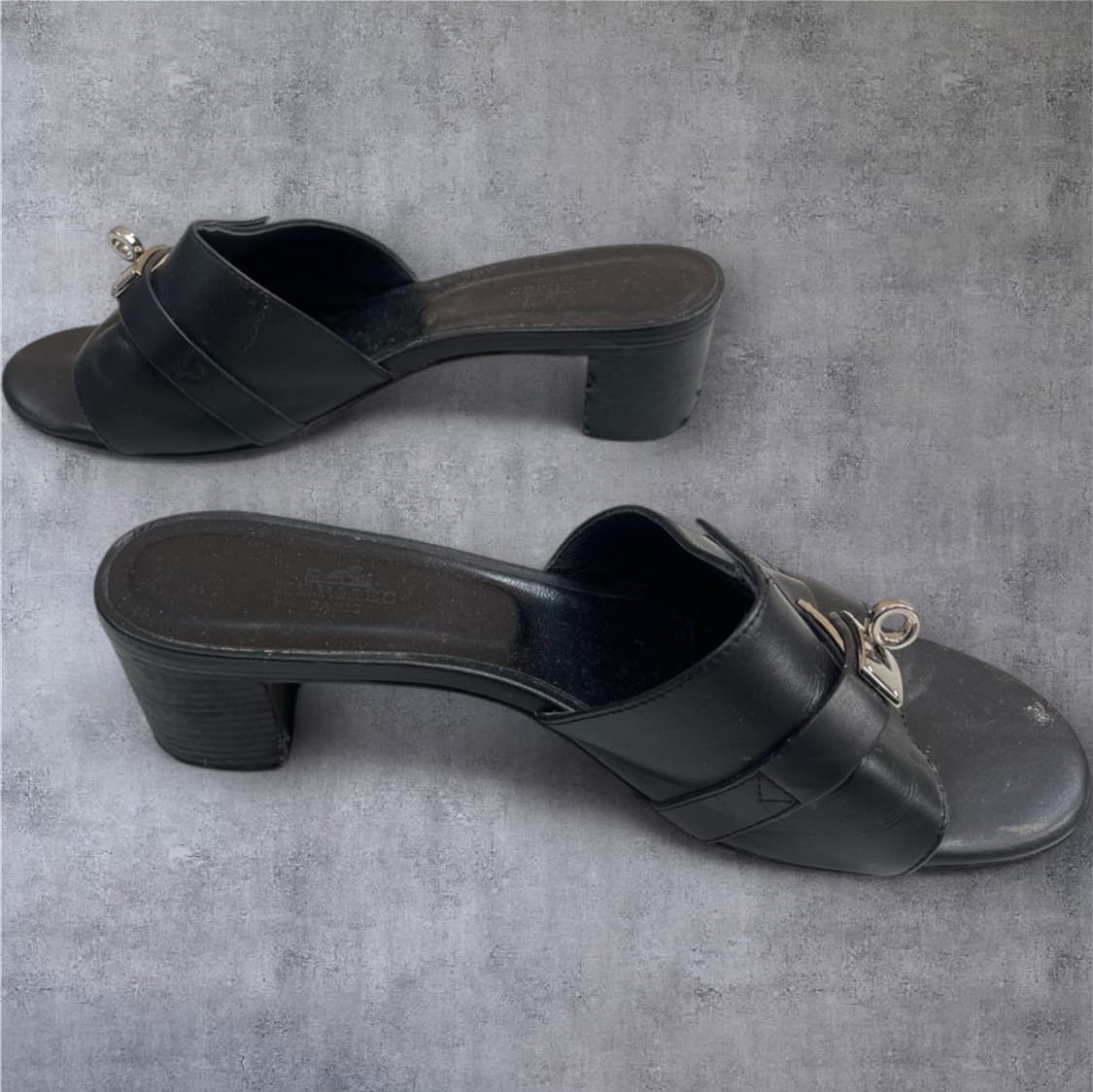 에르메스 HERMES 지지 gigi 50 켈리 버클 샌들 힐 39 상품이미지2