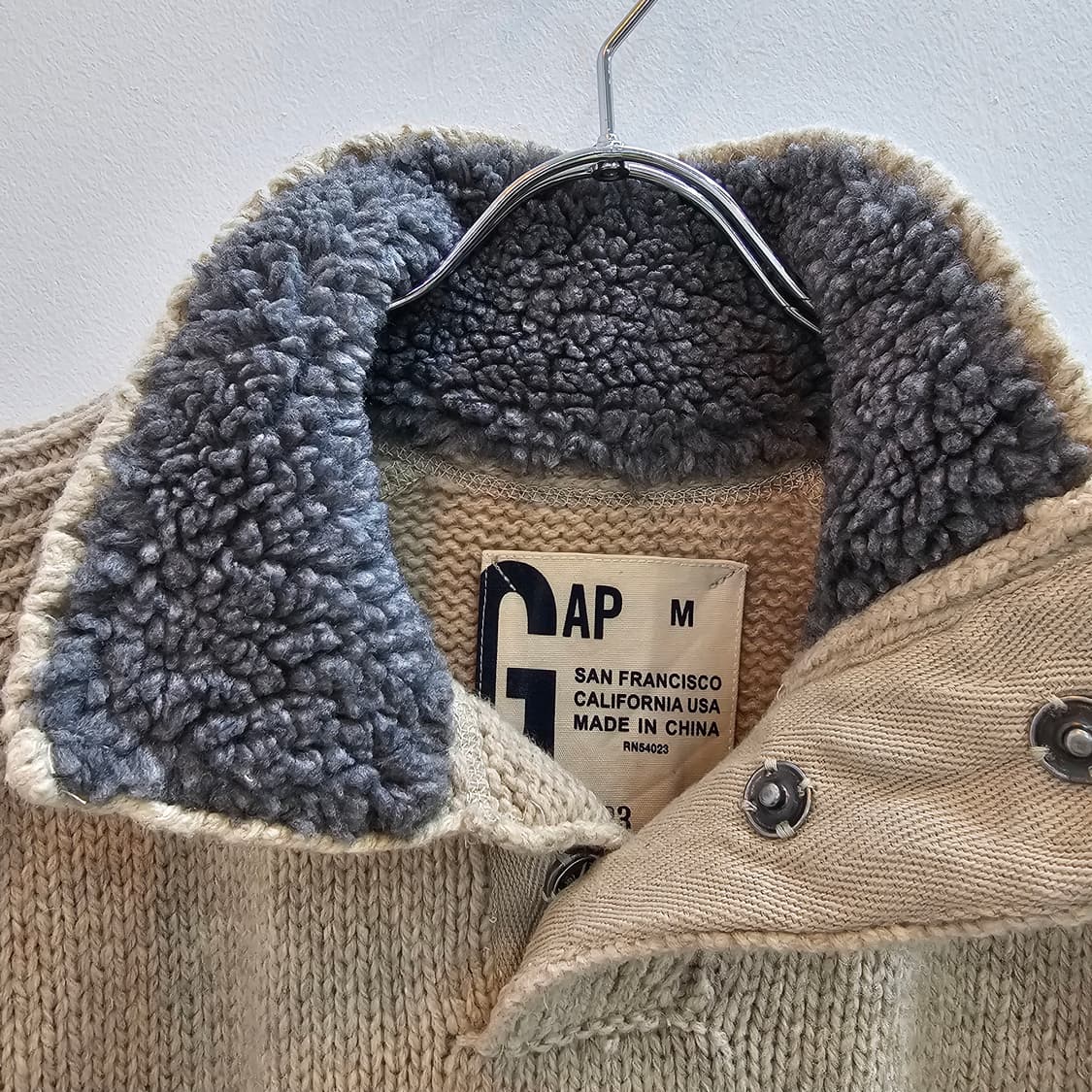 90's 갭 울 하프 집업 니트 상품이미지6