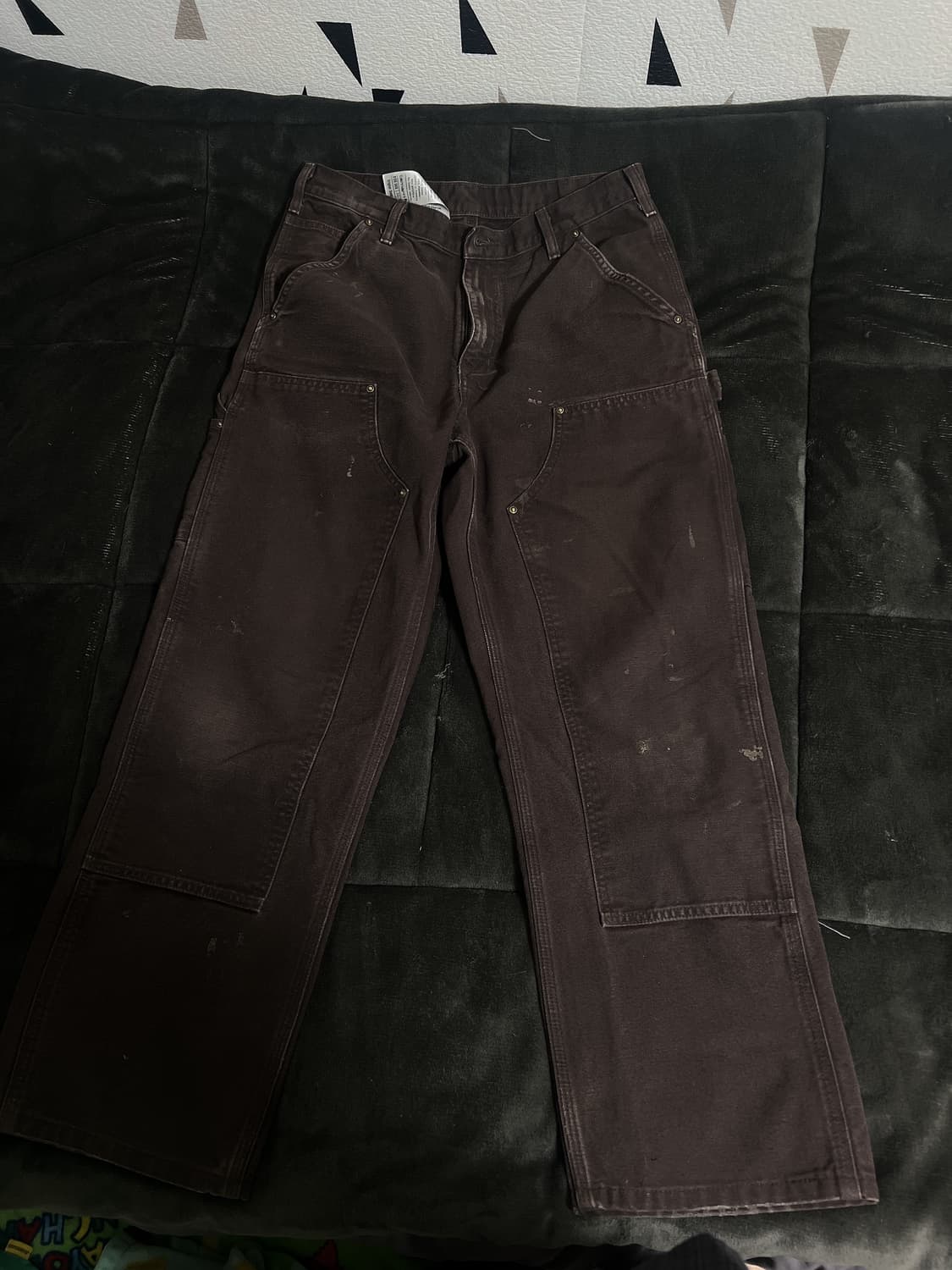 칼하트 더블니 B136 다크브라운 워크팬츠 32x32 상품이미지2