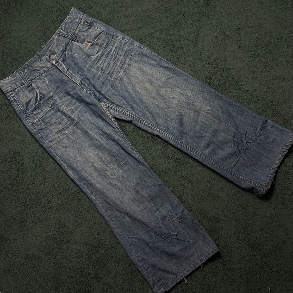 빈티지 데님 중청 오버핏 팬츠 상품이미지3