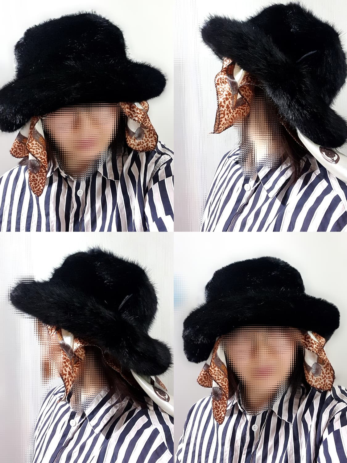 블랙 LCDC 엘씨디씨티엠 은하철도999 메텔 퍼 털 벙거지 모자 상품이미지10