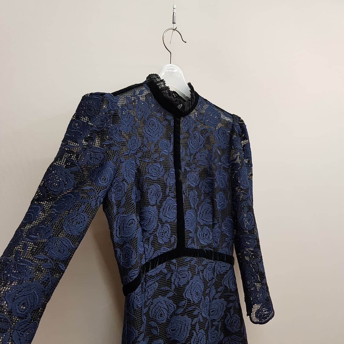 산드로 로즈 패턴 레이스 원피스 1사이즈 상품이미지4