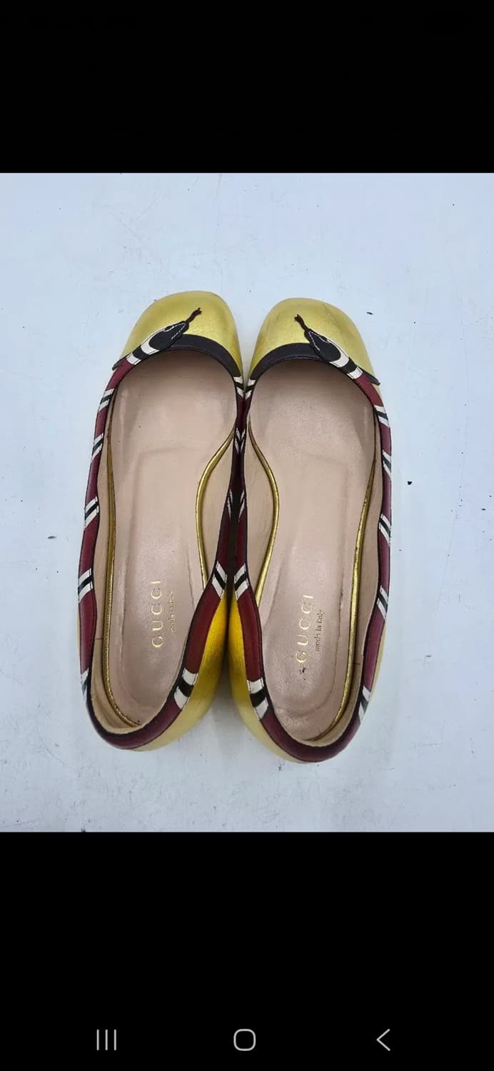 GUCCI 골드 뱀 디테일 플랫슈즈 / 36사이즈235] 상품이미지2