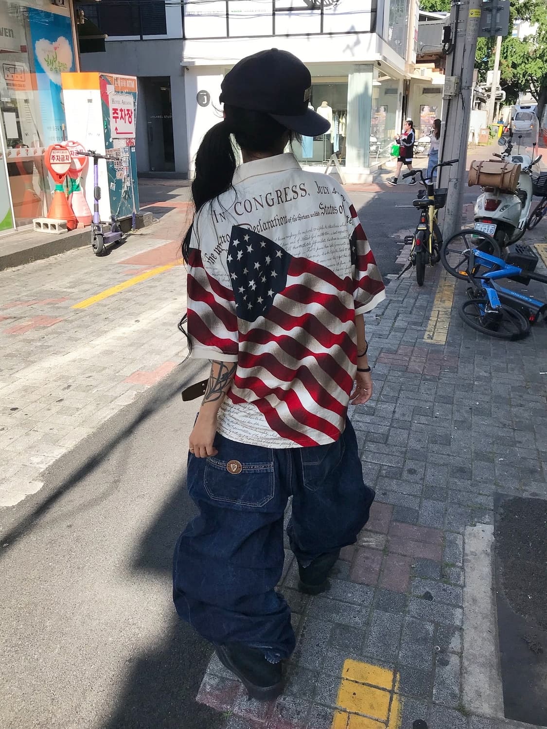 🇺🇸 풀 성조기 프린팅 피케 반팔 티셔츠 🇺🇸 상품이미지2