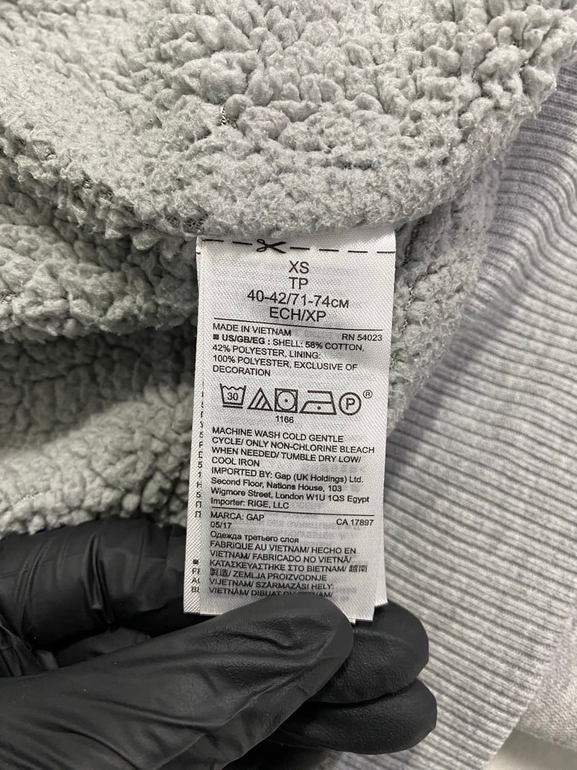 GAP 갭 양털 쉐르파 후드집업 XS 상품이미지7