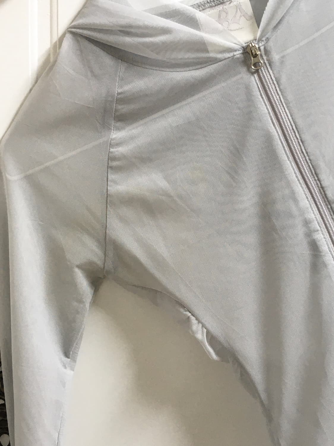 스컬프터 메쉬 Mesh Shirring Zip Up Hoodie Ice 상품이미지3