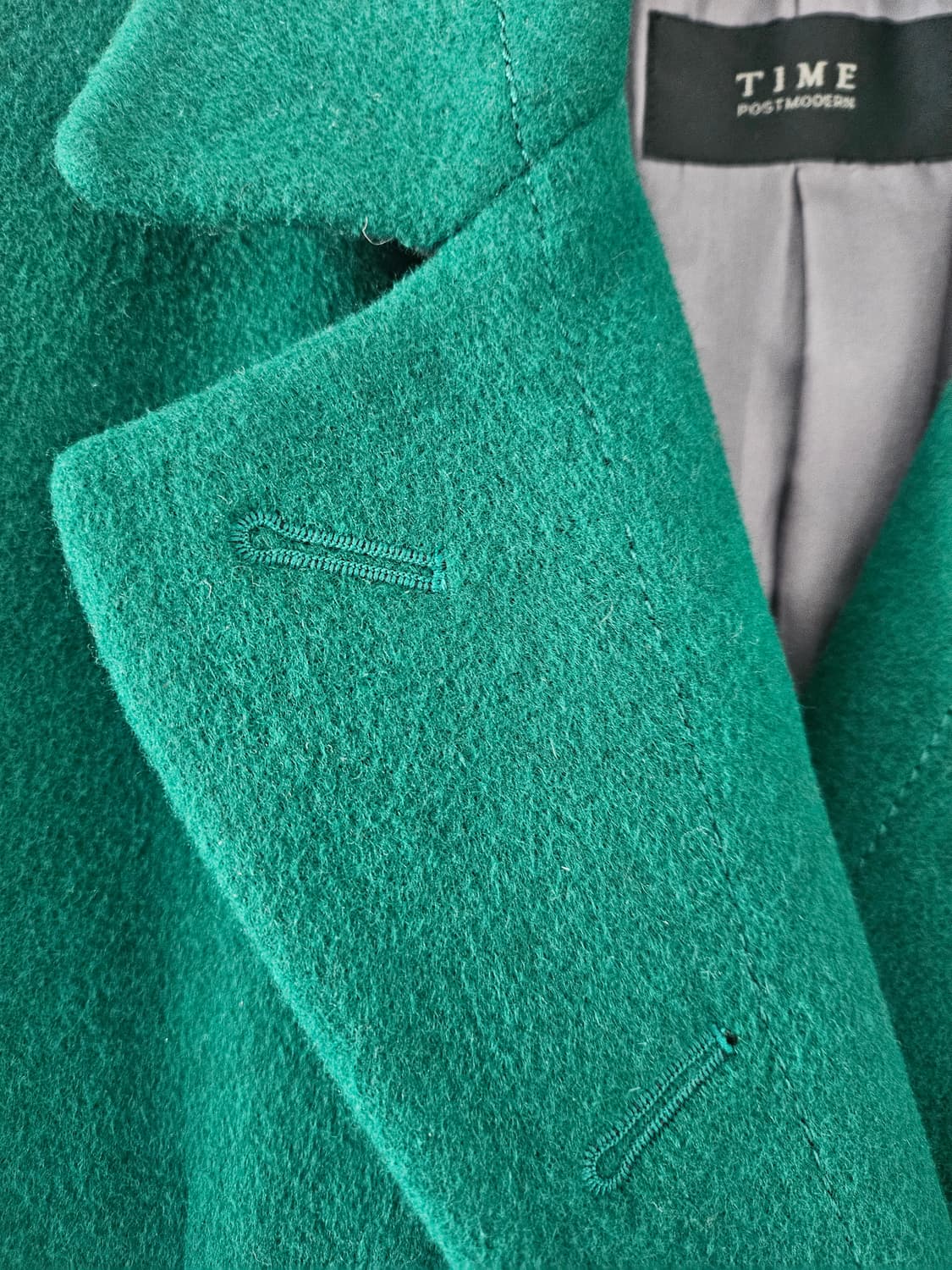 타임 진녹색 모직코트 상품이미지6