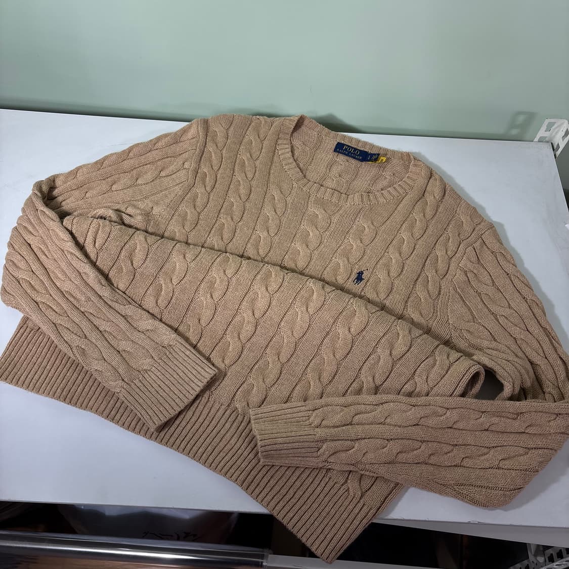 L 105 폴로 랄프로렌 베이지 꽈배기니트 상품이미지2