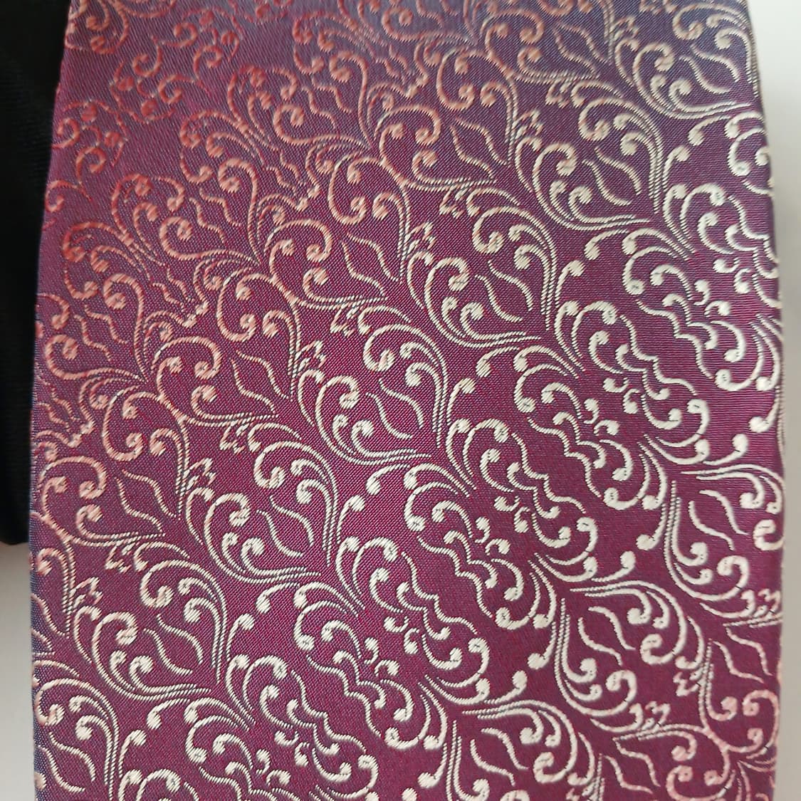 소니아 리키엘 실크 버건디 자카드 넥타이 9.8cm A+등급 A18838 상품이미지5