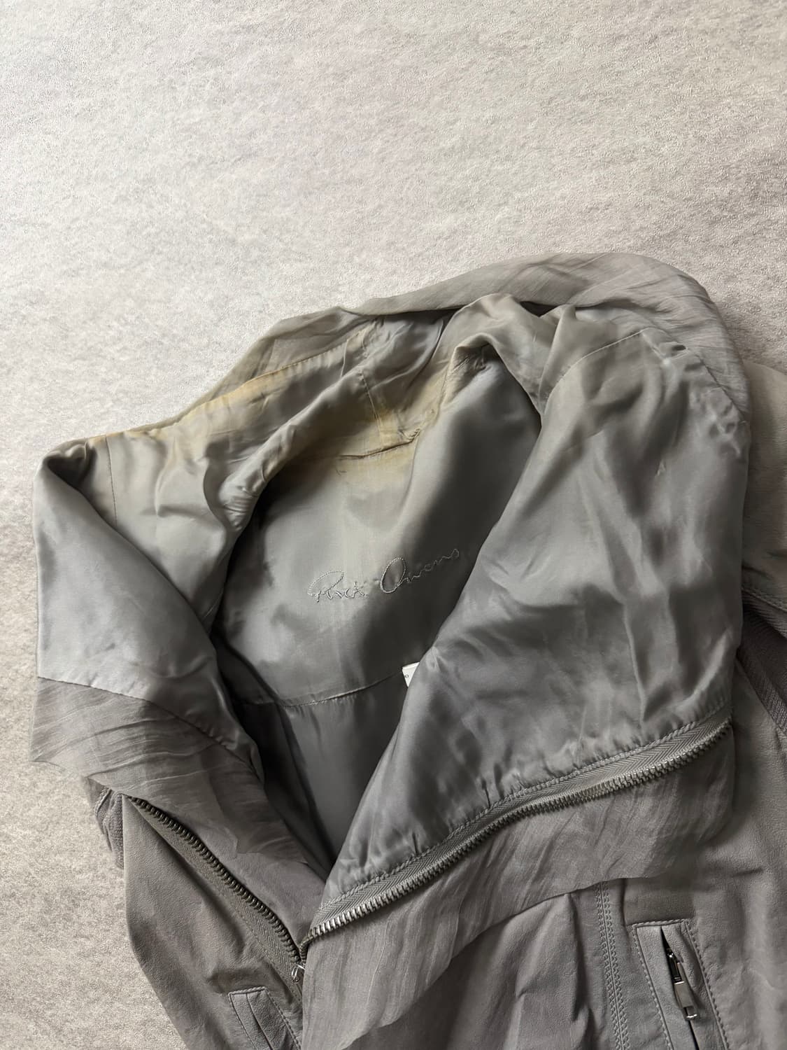 10AW 릭오웬스 캥거루 드레이프 하이넥 자켓 상품이미지6