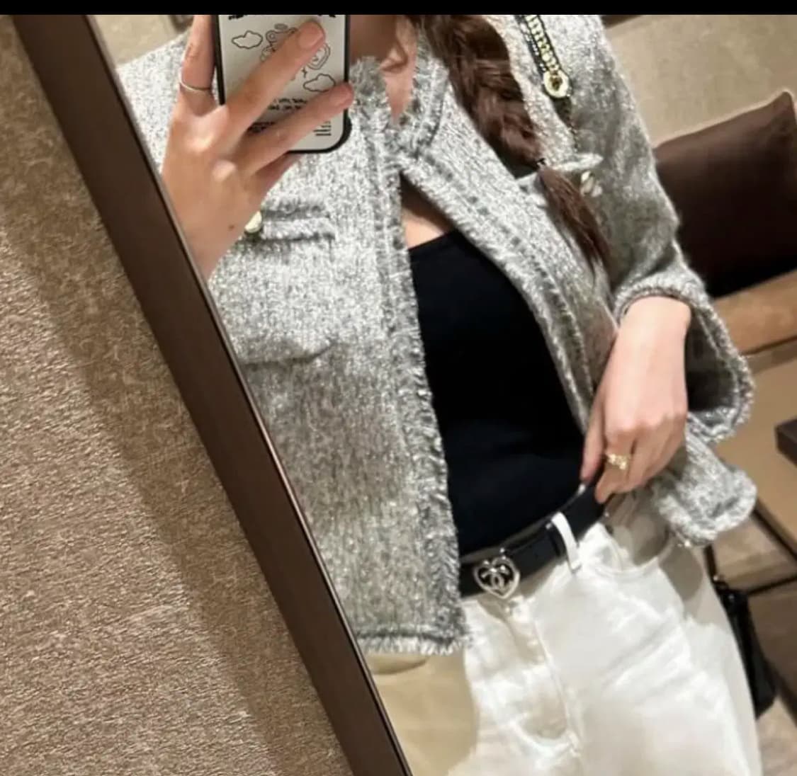 무드나인-제작 울 트위드자켓(새상품) 상품이미지2