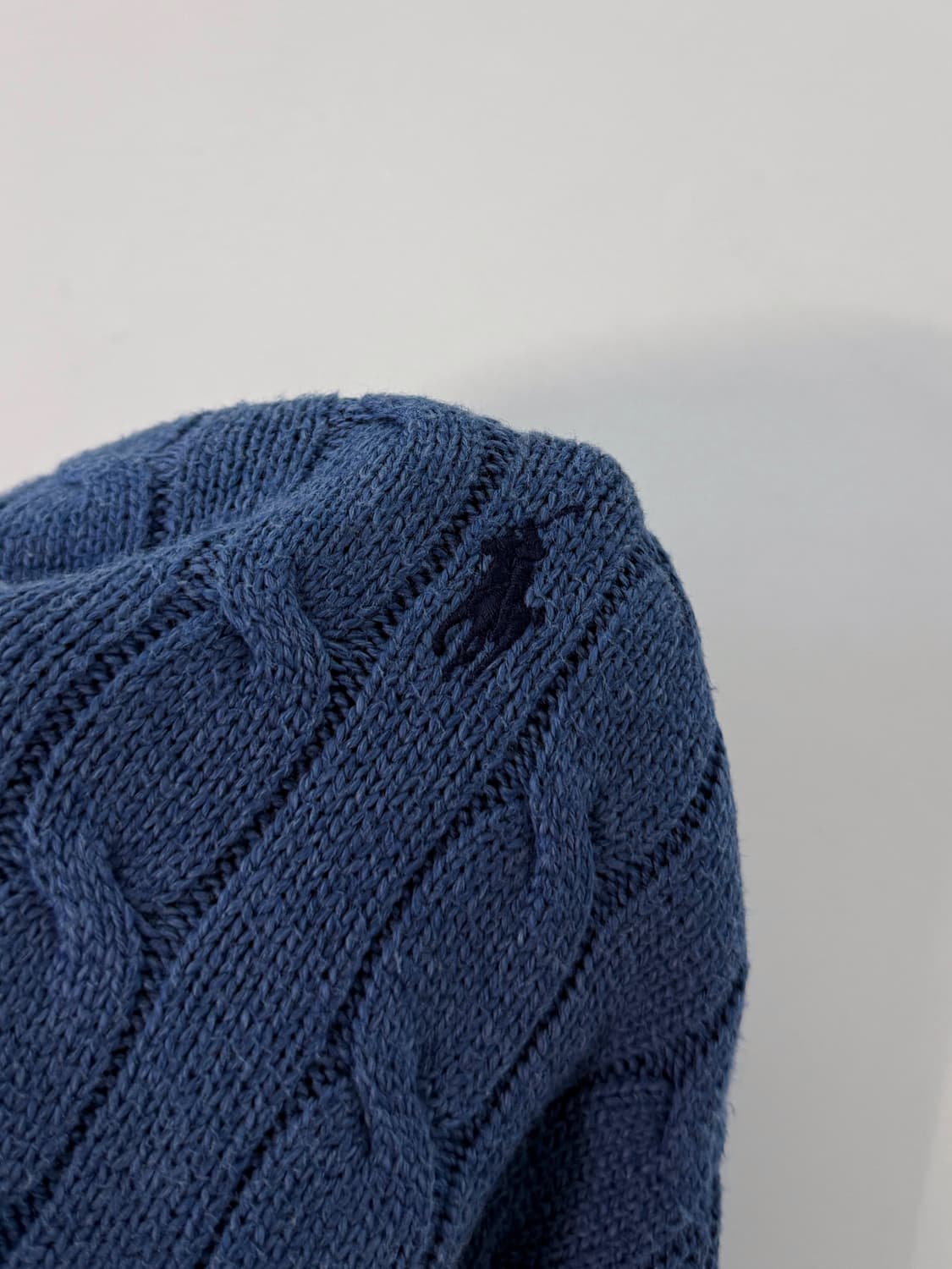 폴로 랄프로렌 루즈핏 신형 인디고블루 코튼 꽈배기 니트 상품이미지3