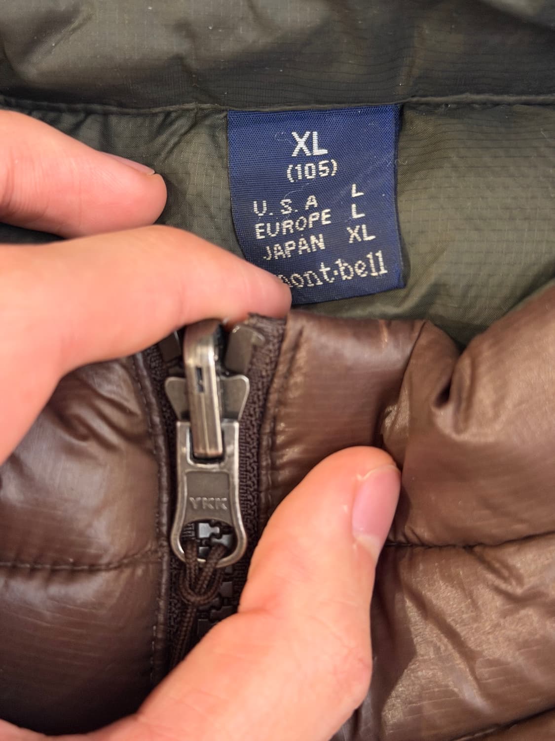 초대장급) 몽벨 구스다운 겅량패딩 초코브라운 상품이미지5