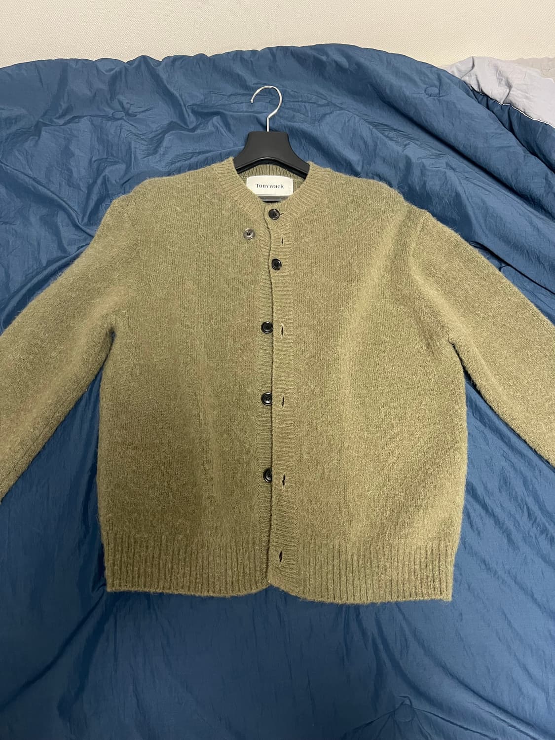 토니웩 알파카 모헤어 가디건 24fw 헷지 그린 m사이즈 상품이미지2