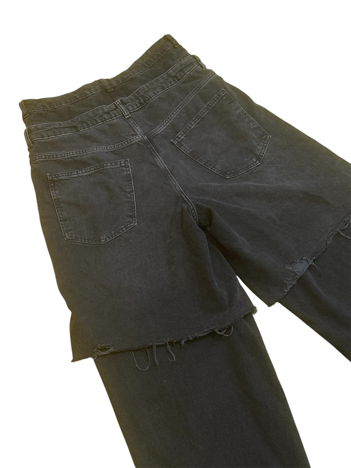 자라(Zara) 쇼츠 오버레이 진 블랙 상품이미지7