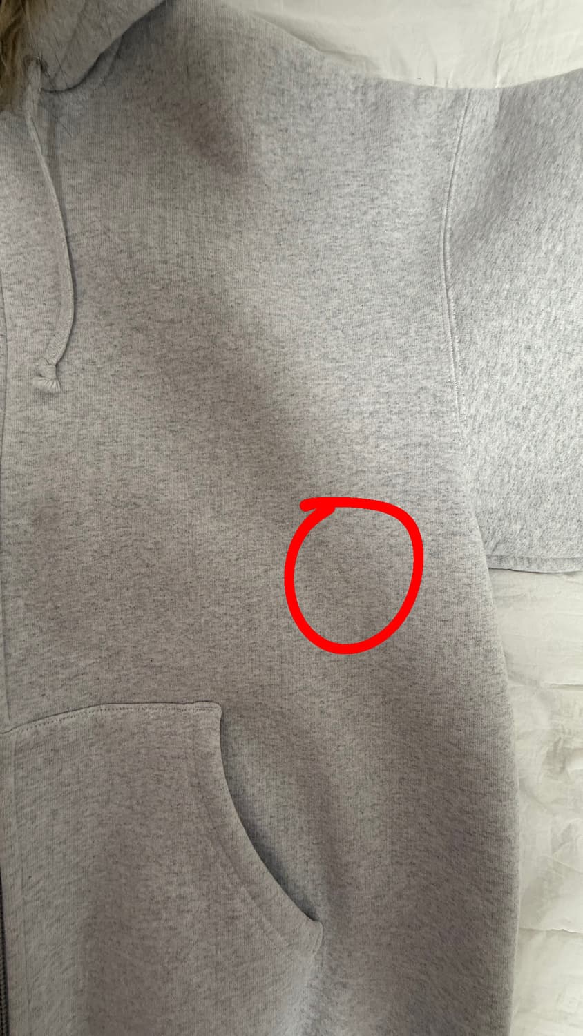 슈프림 포우 퍼 집업 후드 스웨트셔츠 애쉬 그레이 - 25FW 상품이미지5