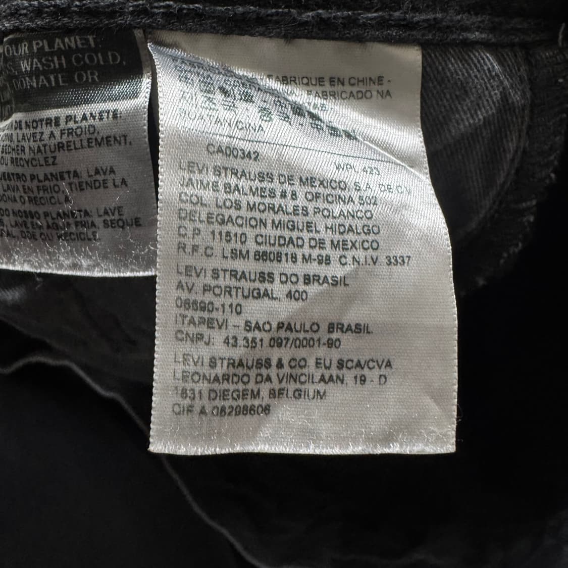 리바이스 501 흑청 데님 팬츠 상품이미지5