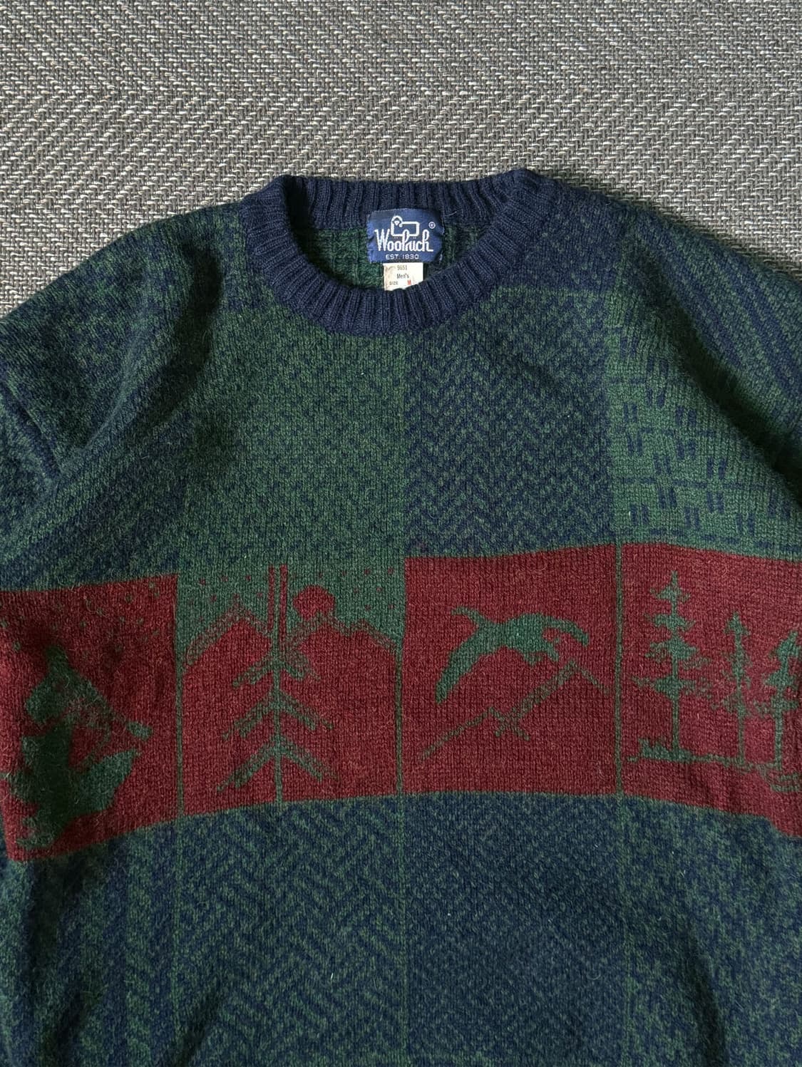 90s 울리치 내추럴 패턴 빈티지 스웨터 (100-105) 상품이미지2