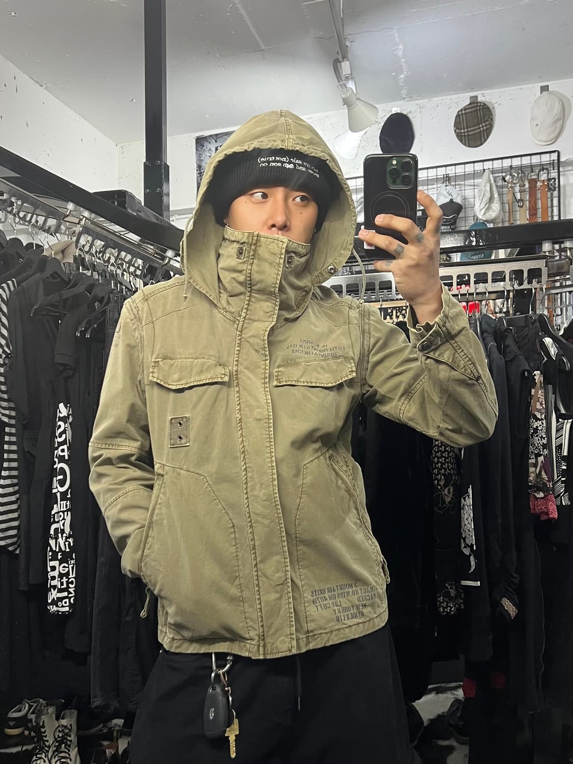 아비렉스 밀리터리 후드 야상 상품이미지3