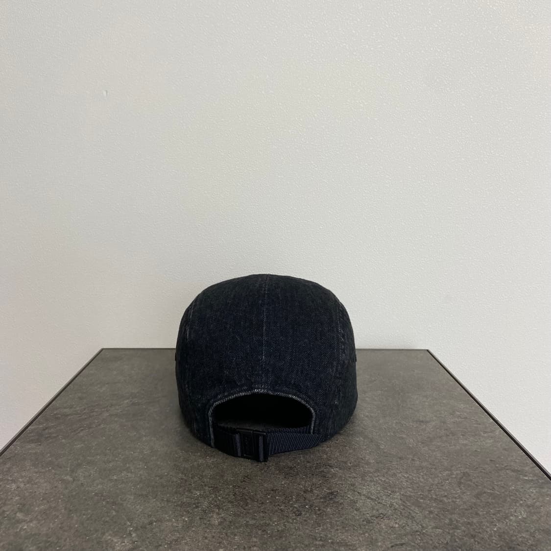 슈프림 워시드 데님 블랙 박스로고 캠프캡 모자 상품이미지4