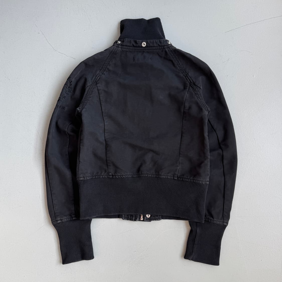 디젤 하이넥 Y2K 크롭 코튼 집업 자켓 상품이미지3