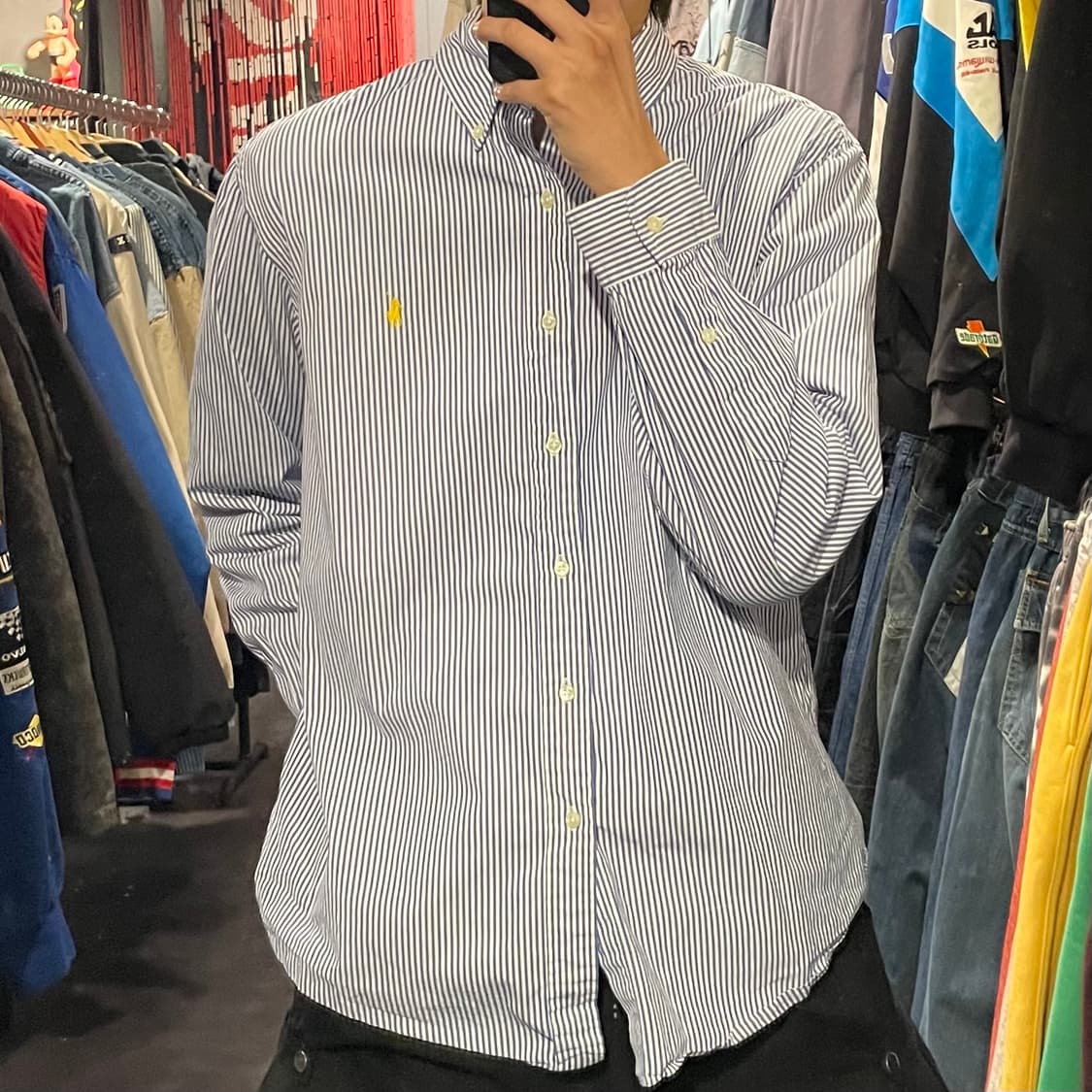 [IM] polo 폴로랄프로렌 블루 스트라이프 긴팔셔츠 상품이미지3