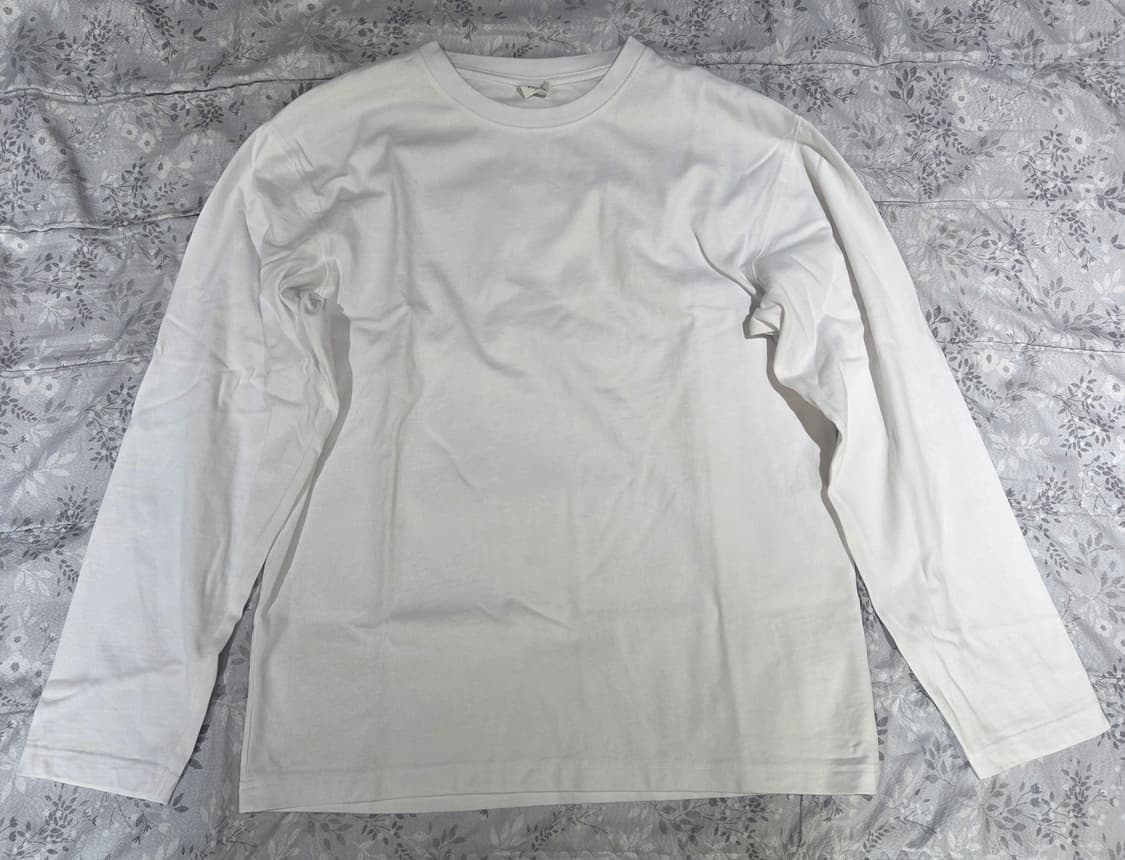 지오다노 남자 헤비코튼 티셔츠 화이트, 블랙 일괄판매 상품이미지4