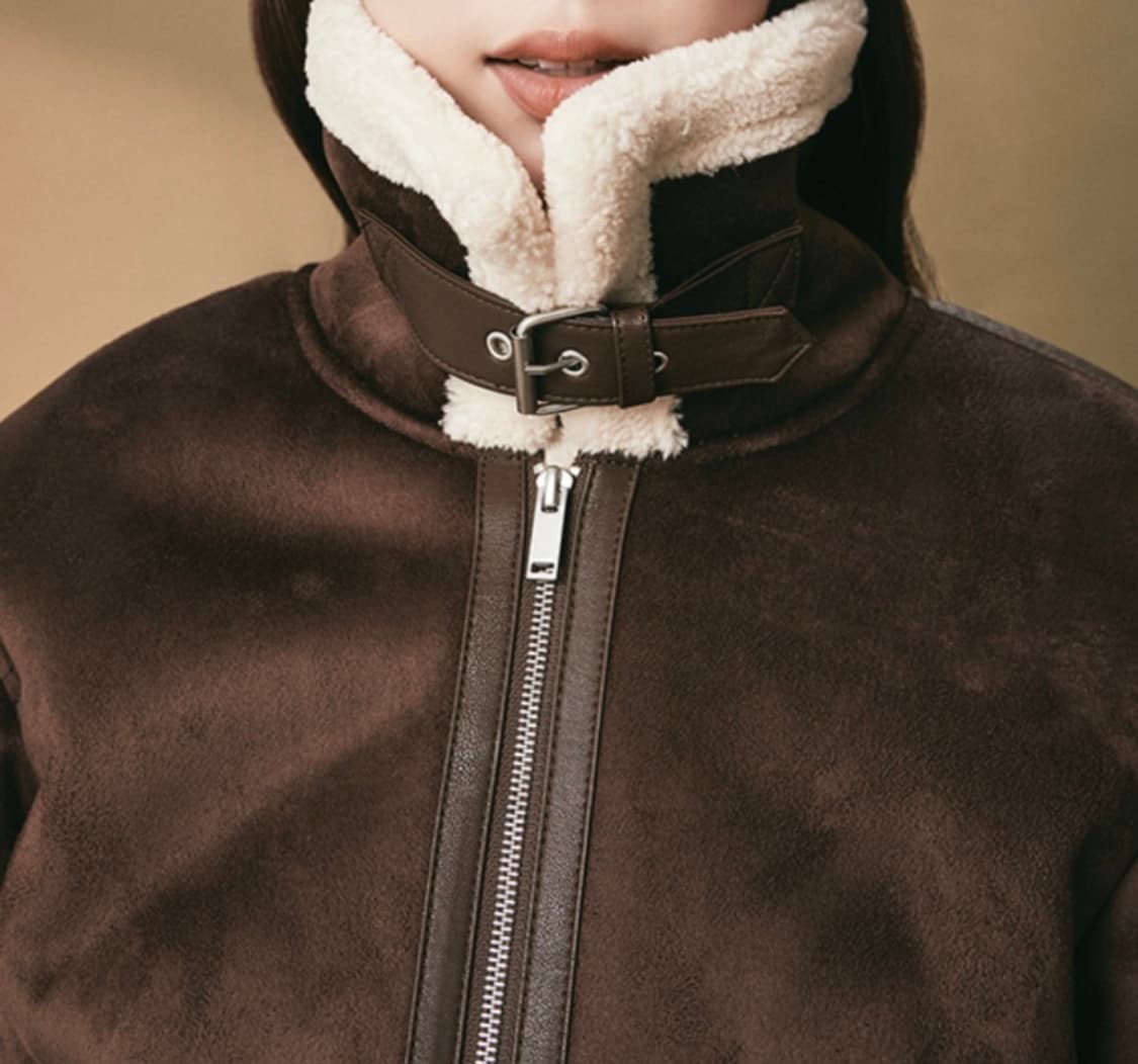 미쏘 스웨이드 무스탕 판매 상품이미지1