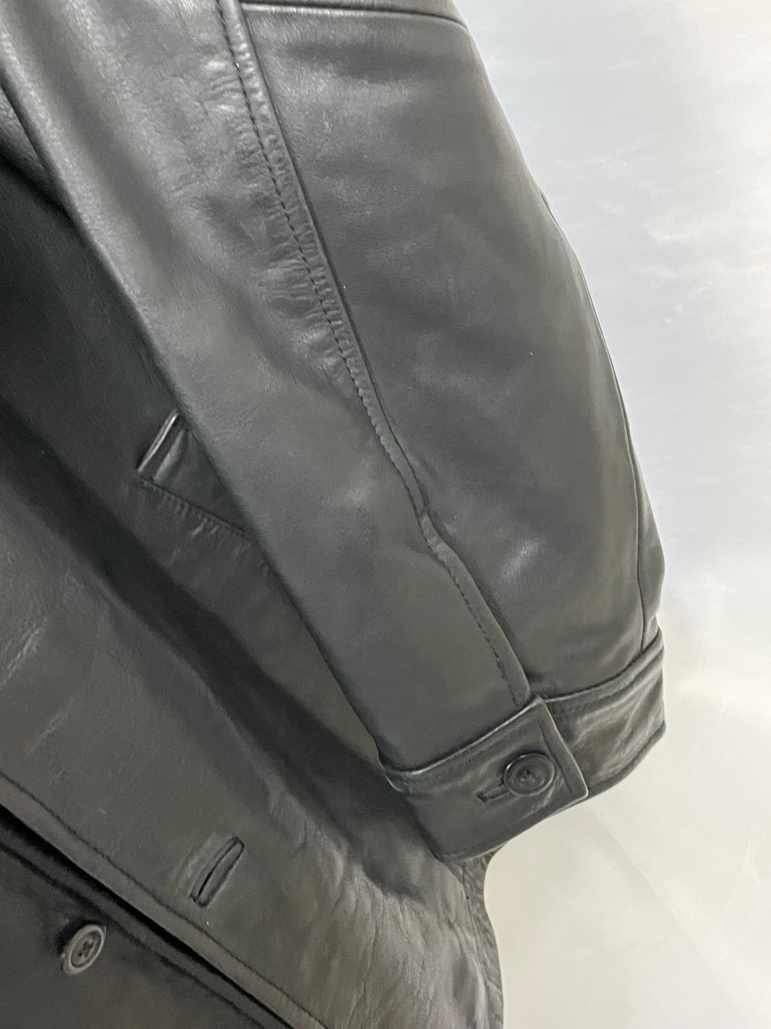 [D.O Archives] 90s 올드갭 레더 카코트 블랙(M) 상품이미지6