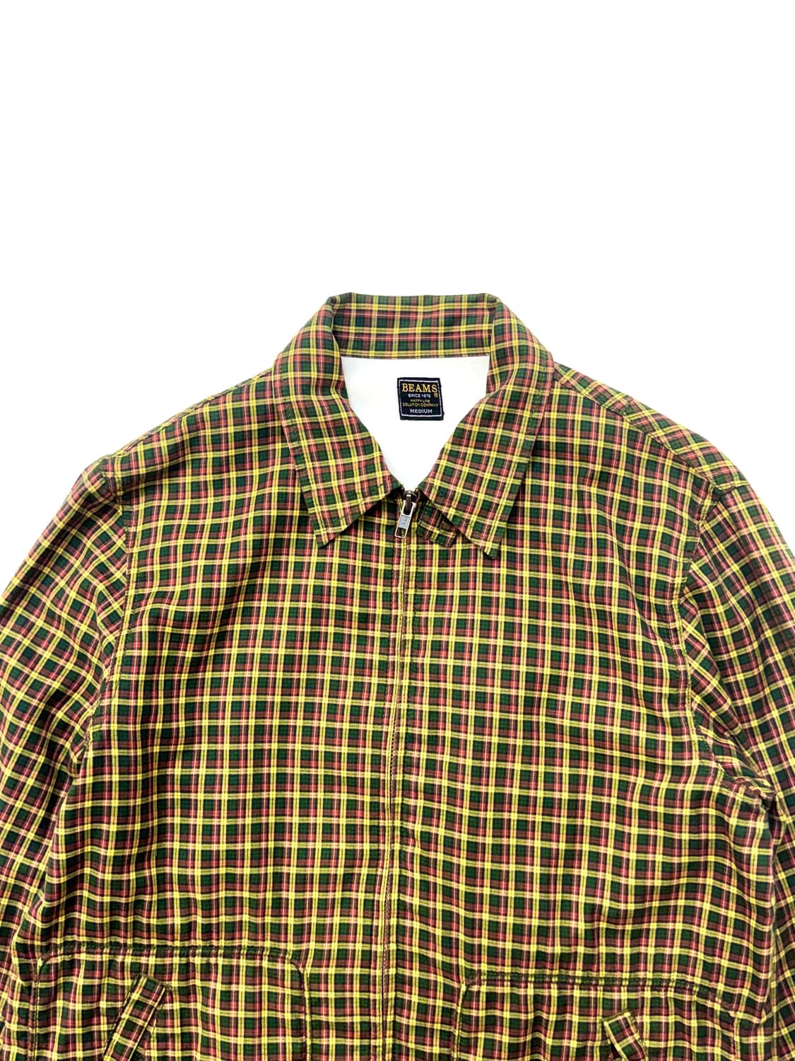 Beams 빔즈 타탄체크 블루종 자켓 집업 상품이미지2