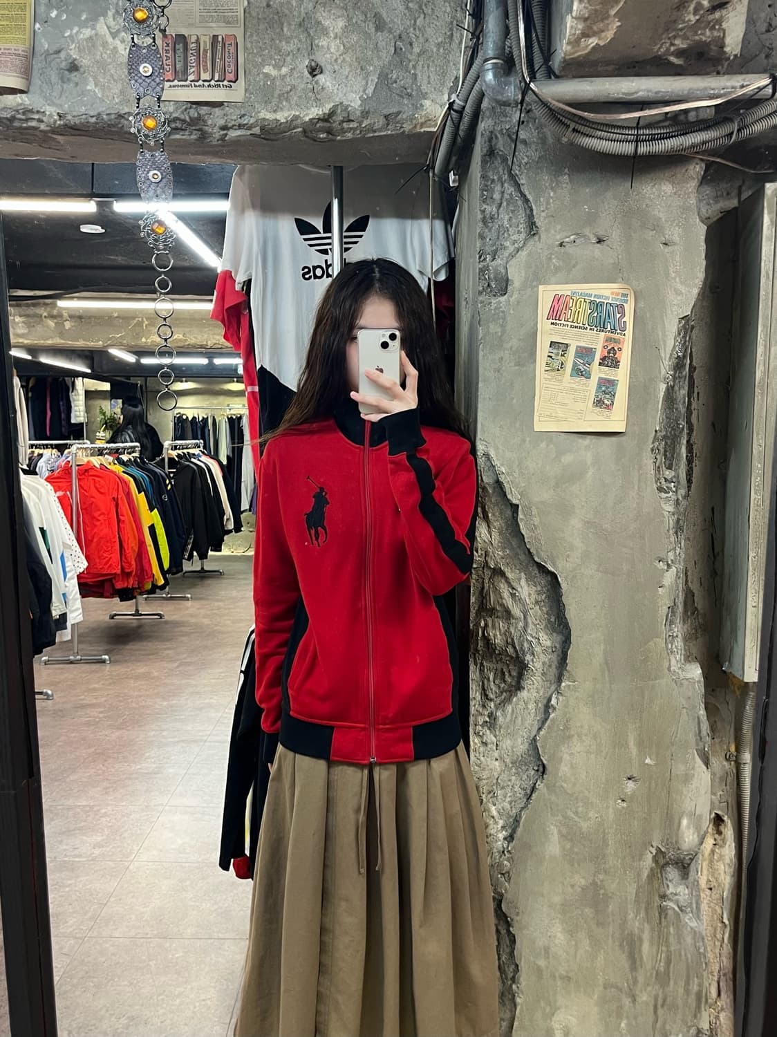 폴로 랄프로렌 빅포니 스페인 스웻 집업 자켓 레드 S #csz1987 상품이미지2