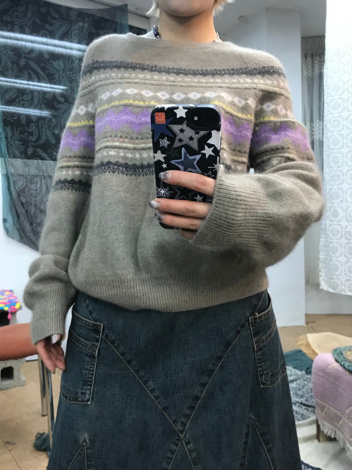 헤지스 여성 에스닉 니트  상품이미지2