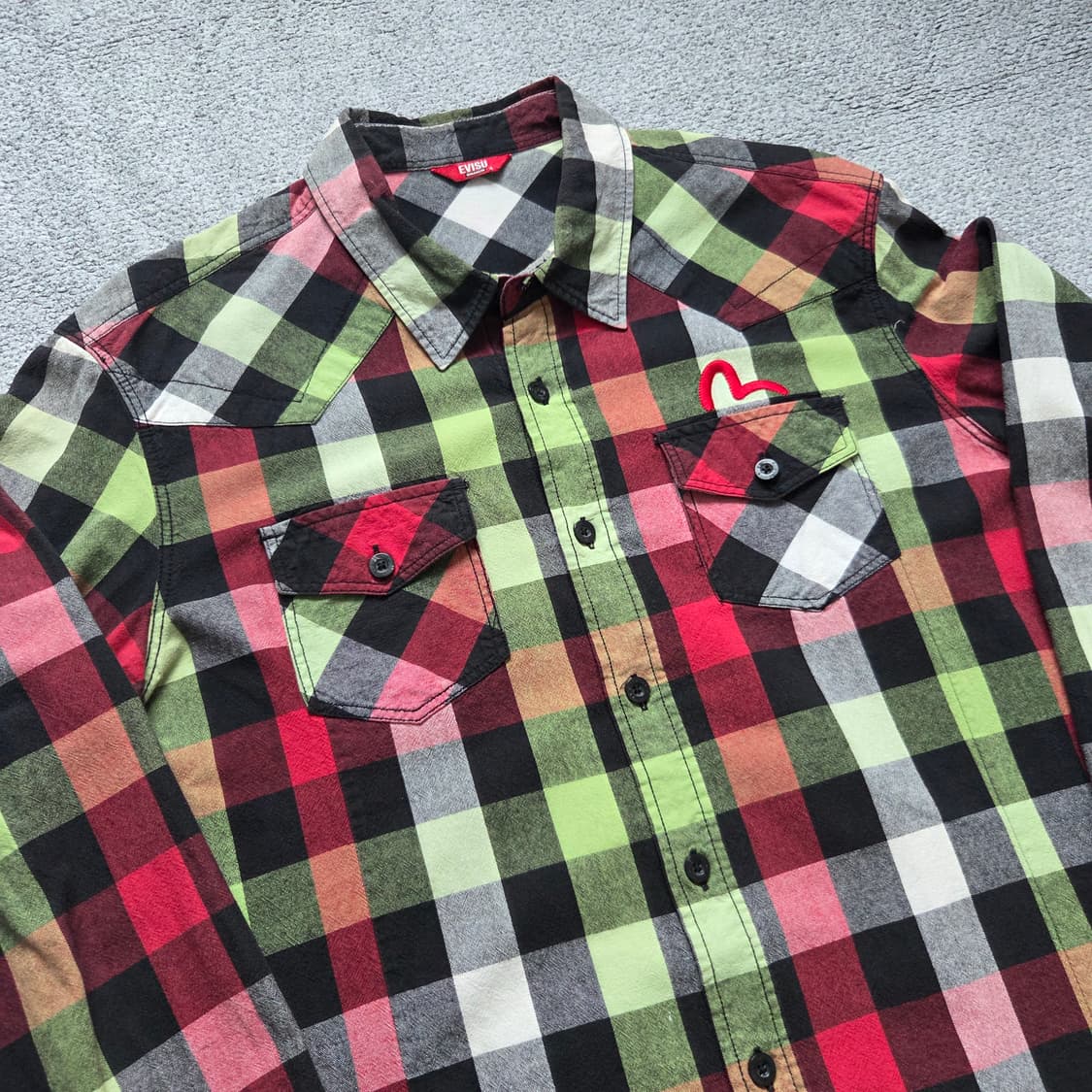 Evisu 웨스턴 체크 셔츠 L(100) 상품이미지2