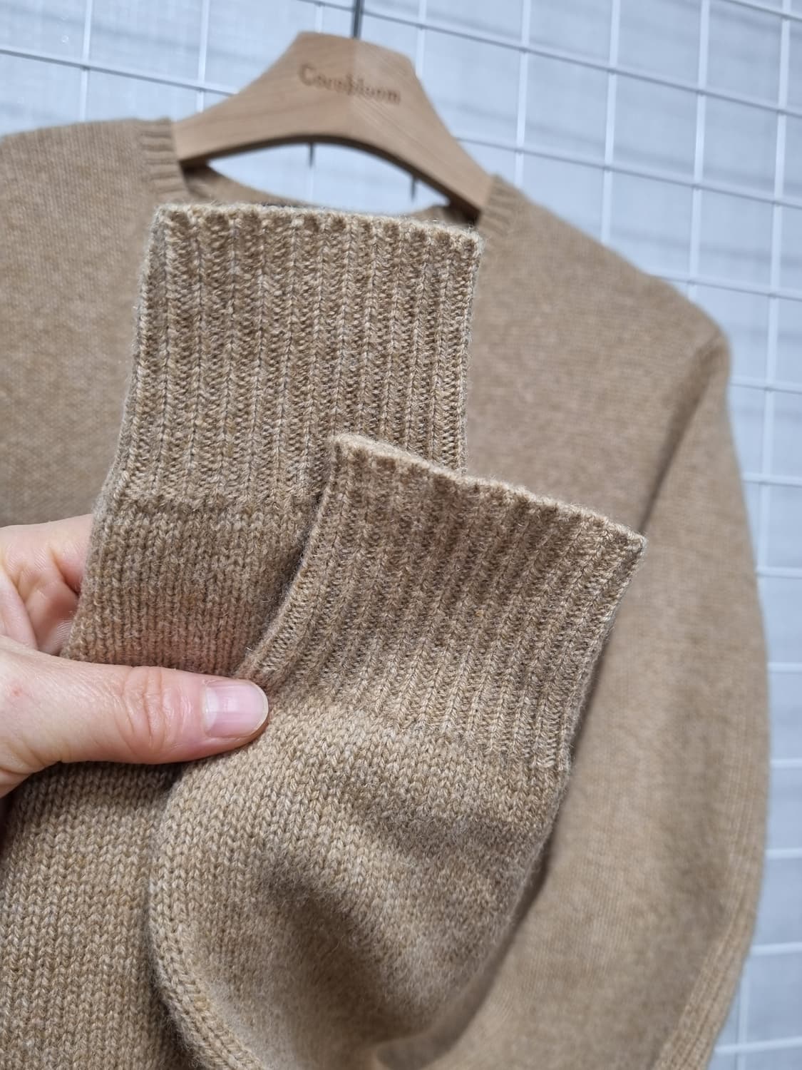 폴로 캐시미어 엘보패치 니트원피스 S 상품이미지3