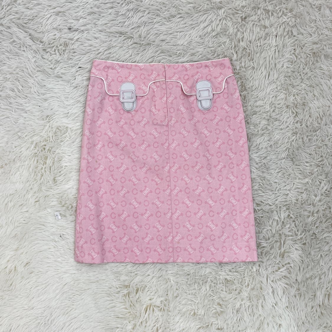 셀린느 핑크 마카담 미디 스커트 상품이미지2