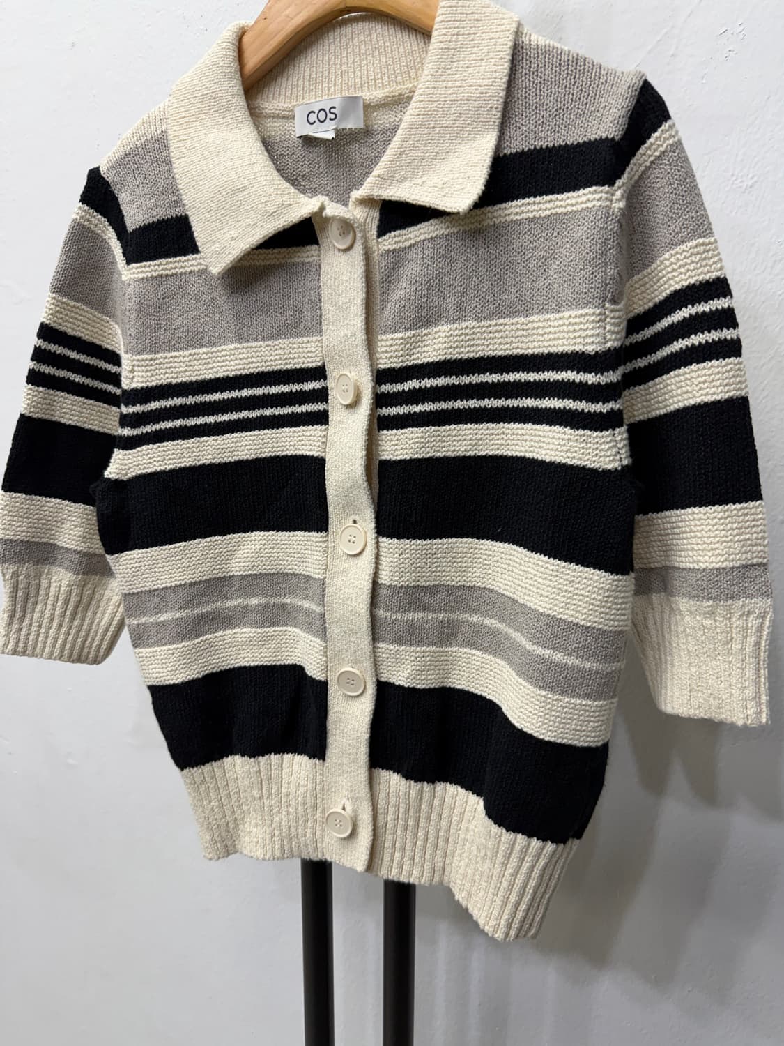 정품) COS 코스 스트라이프 니트 가디건 XS 상품이미지3