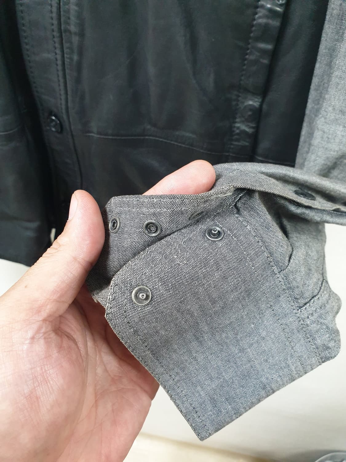 [xl/정품] 디젤 빈티지 양가죽자켓 블랙 상품이미지6
