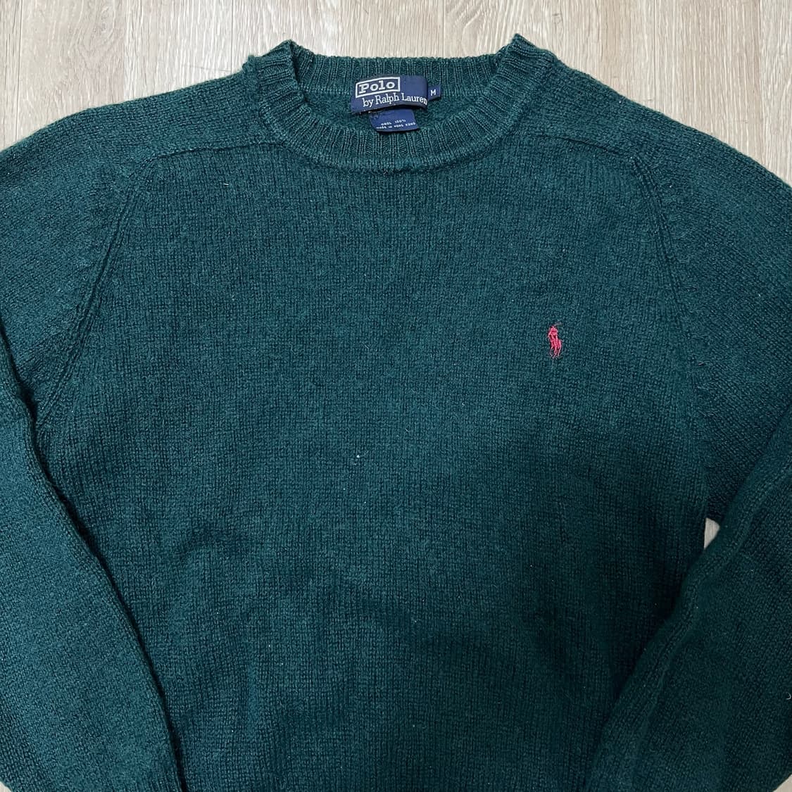 폴로 랄프로렌 다크그린 울 라운드 니트 M/95  상품이미지2