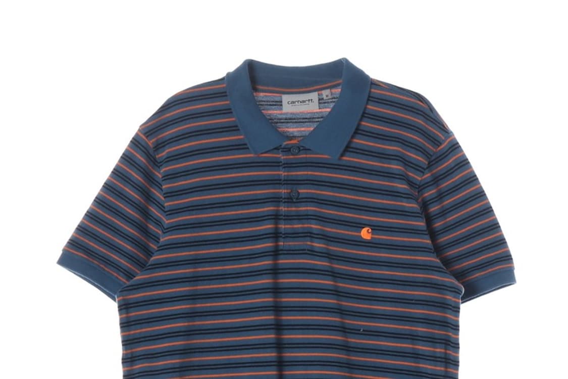 칼하트 WIP 에크론 스트라이프 폴로 셔츠 블루 M 상품이미지3