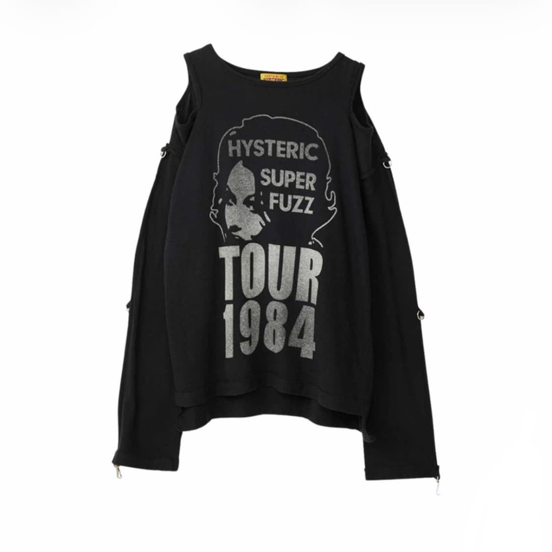 히스테릭글래머 투어 1984 풀오버 블랙 롱슬리브 맨투맨 상품이미지1