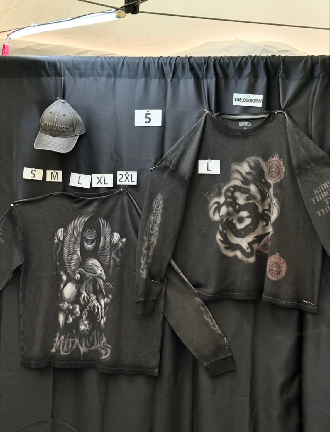 [XL] 트래비스 스캇 머천 써멀 롱슬리브 내한 머천다이즈 MD 상품이미지1