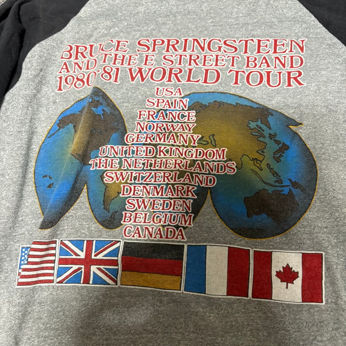 80s bruce springsteen 빈티지 래글런 밴드티 L 상품이미지6