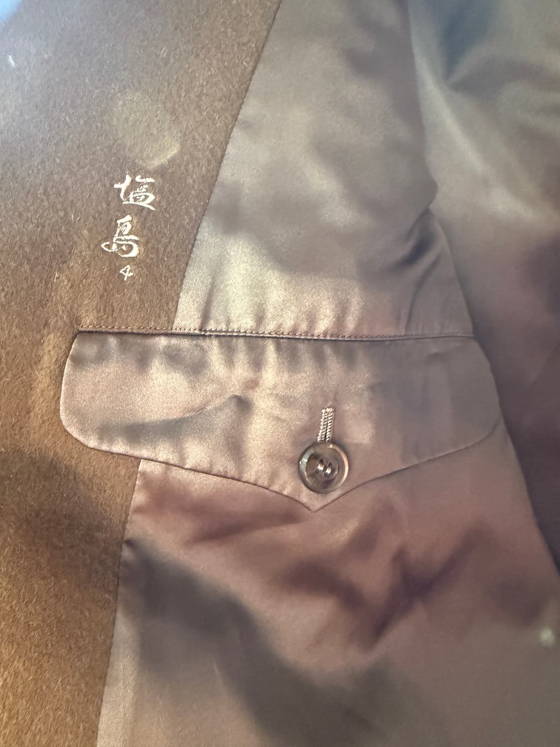 Crombie 카멜 싱글 3 버튼 롱코트 상품이미지4