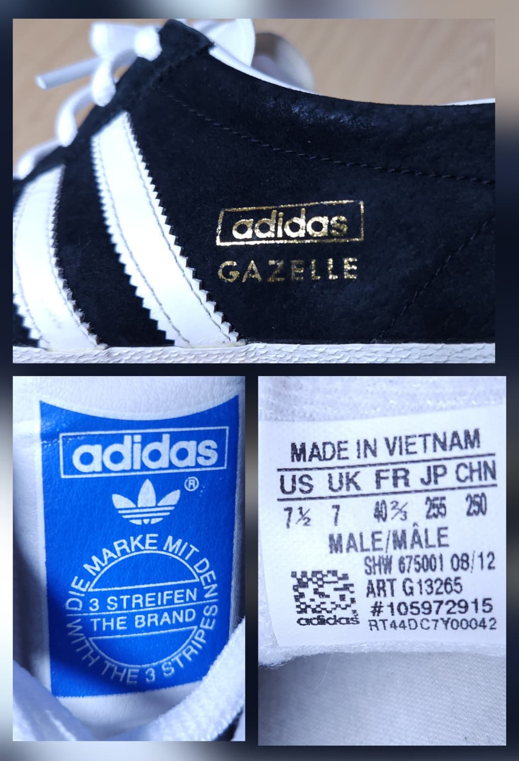 아디다스 가젤 OG 블랙 스니커즈, 운동화 (단종모델) 상품이미지5