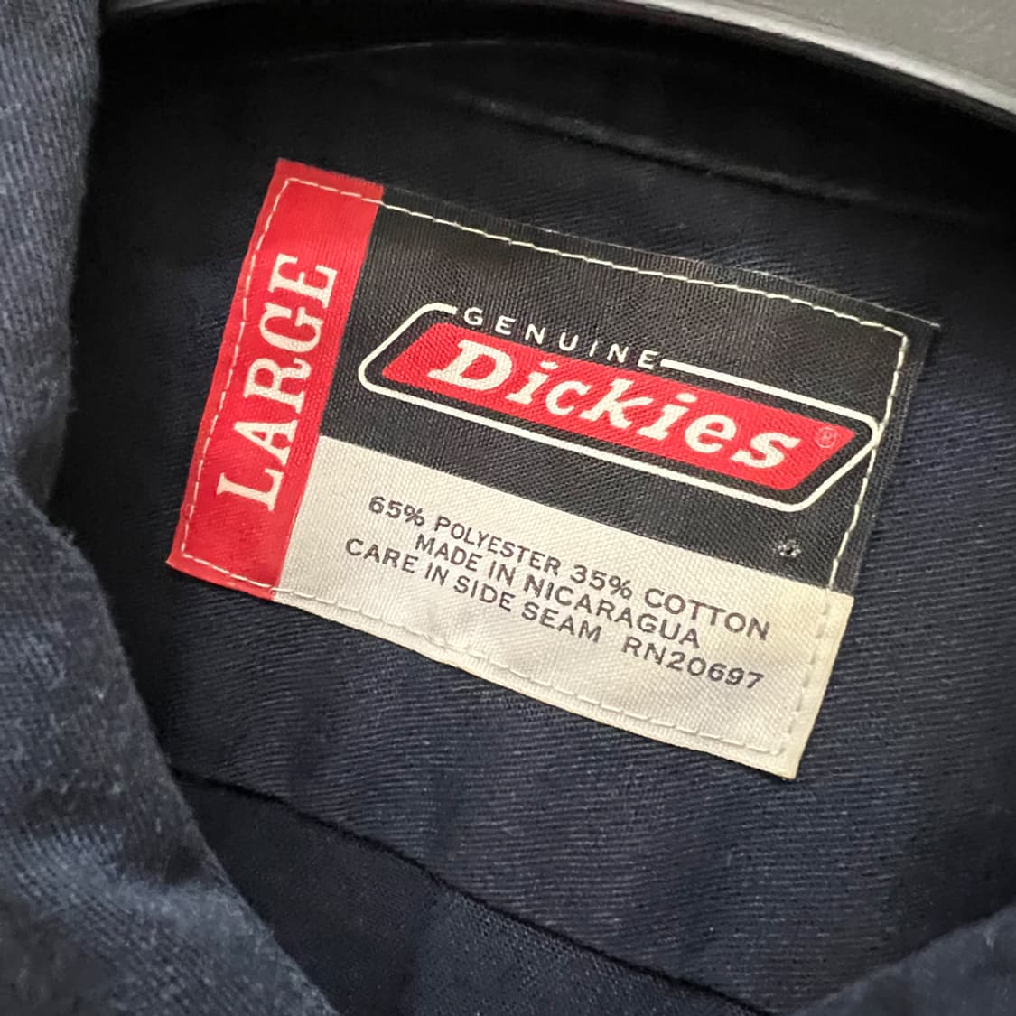 디키즈 네이비 반팔 워크 셔츠 남방 L 상품이미지4