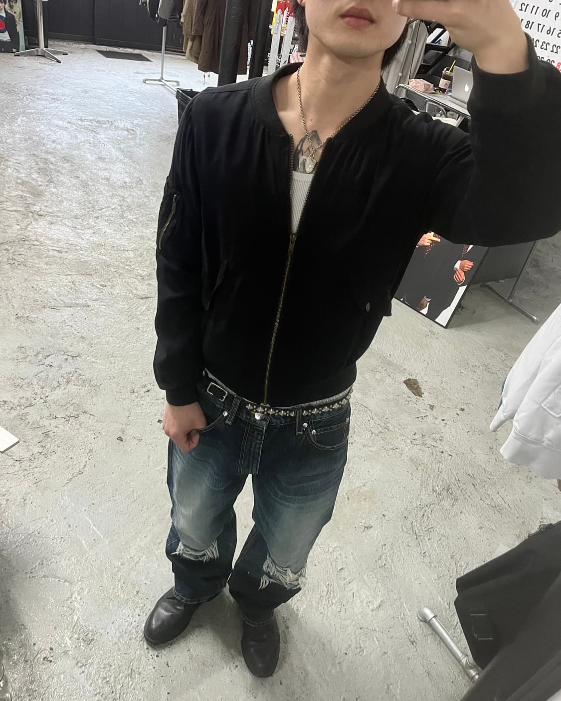 90s Hysteric Glamour ma-1 jacket 상품이미지4